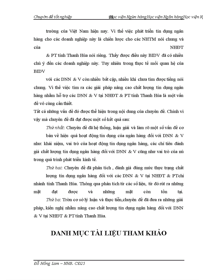 image for page Nâng cao chất lượng tín dụng đối với các doanh nghiệp nhỏ và vừa tại chi nhánh Ngân hàng đầu tư và phát triển tỉnh Thanh Hóa