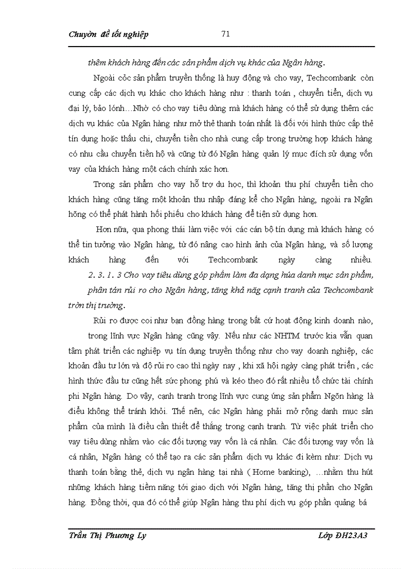 image for page Giải pháp mở rộng hoạt động cho vay tiêu dùng tại Ngân hàng thương mại cổ phẩn Techcombank