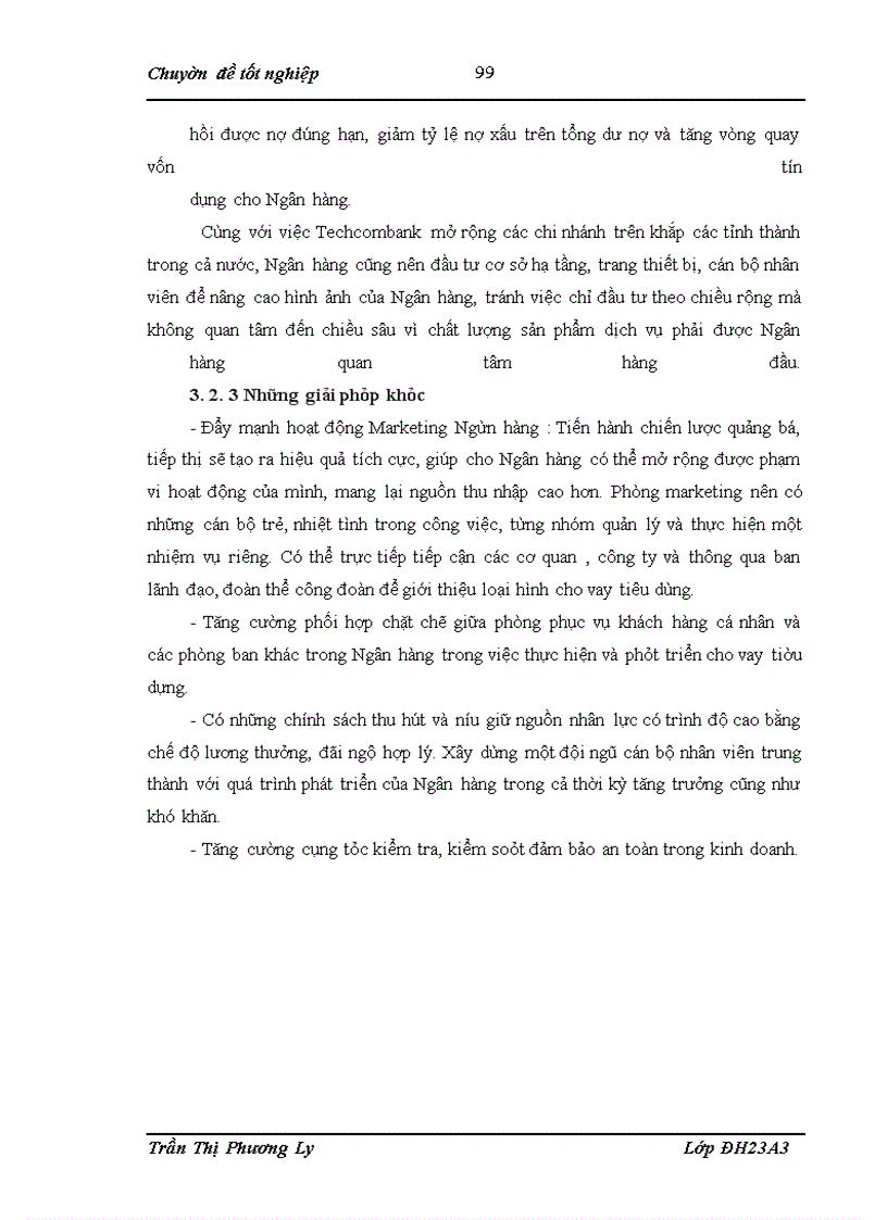 image for page Giải pháp mở rộng hoạt động cho vay tiêu dùng tại Ngân hàng thương mại cổ phẩn Techcombank