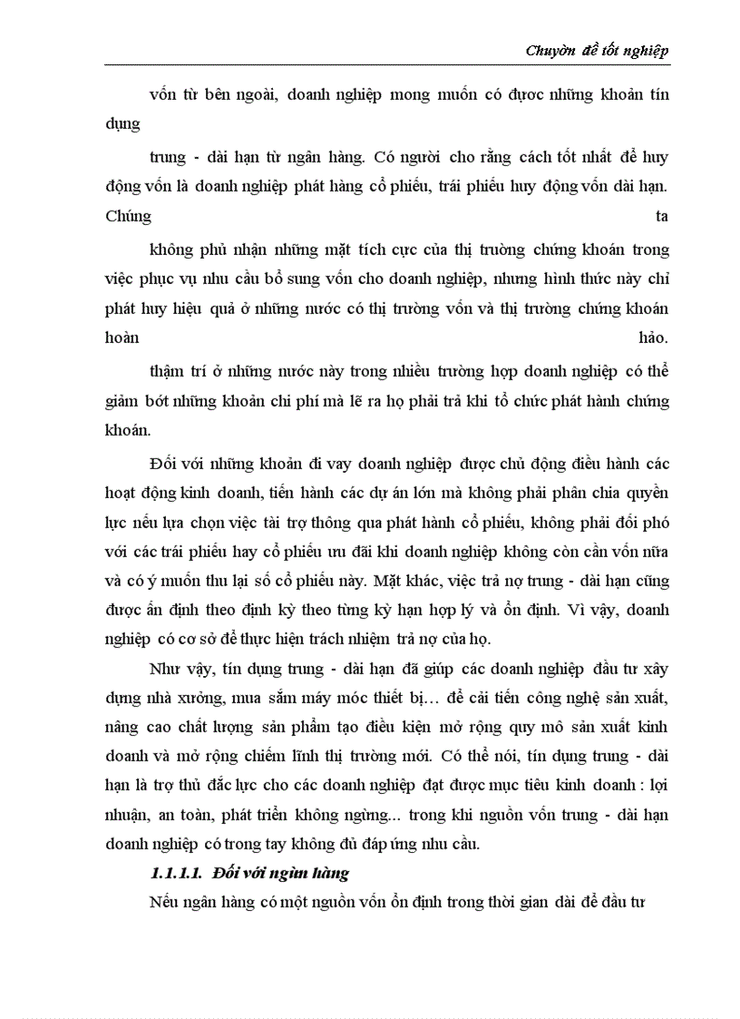 image for page Thực trạng và giải pháp đối với tín dụng trung - dài hạn tại chi nhánh Ngân Hàng No&PTNT Gia Lâm Hà Nội