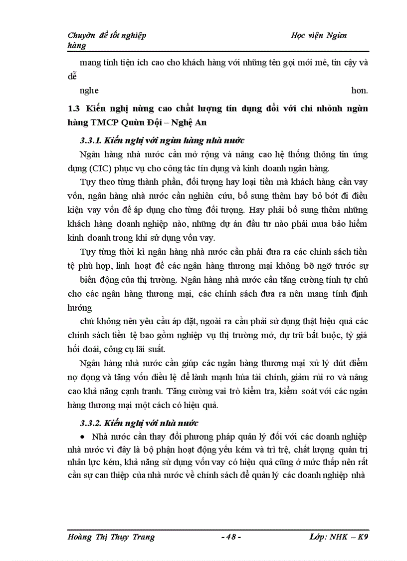 image for page Nâng cao chất lượng tín dụng đối với Chi nhánh ngân hàng TMCP Quân đội – Nghệ An