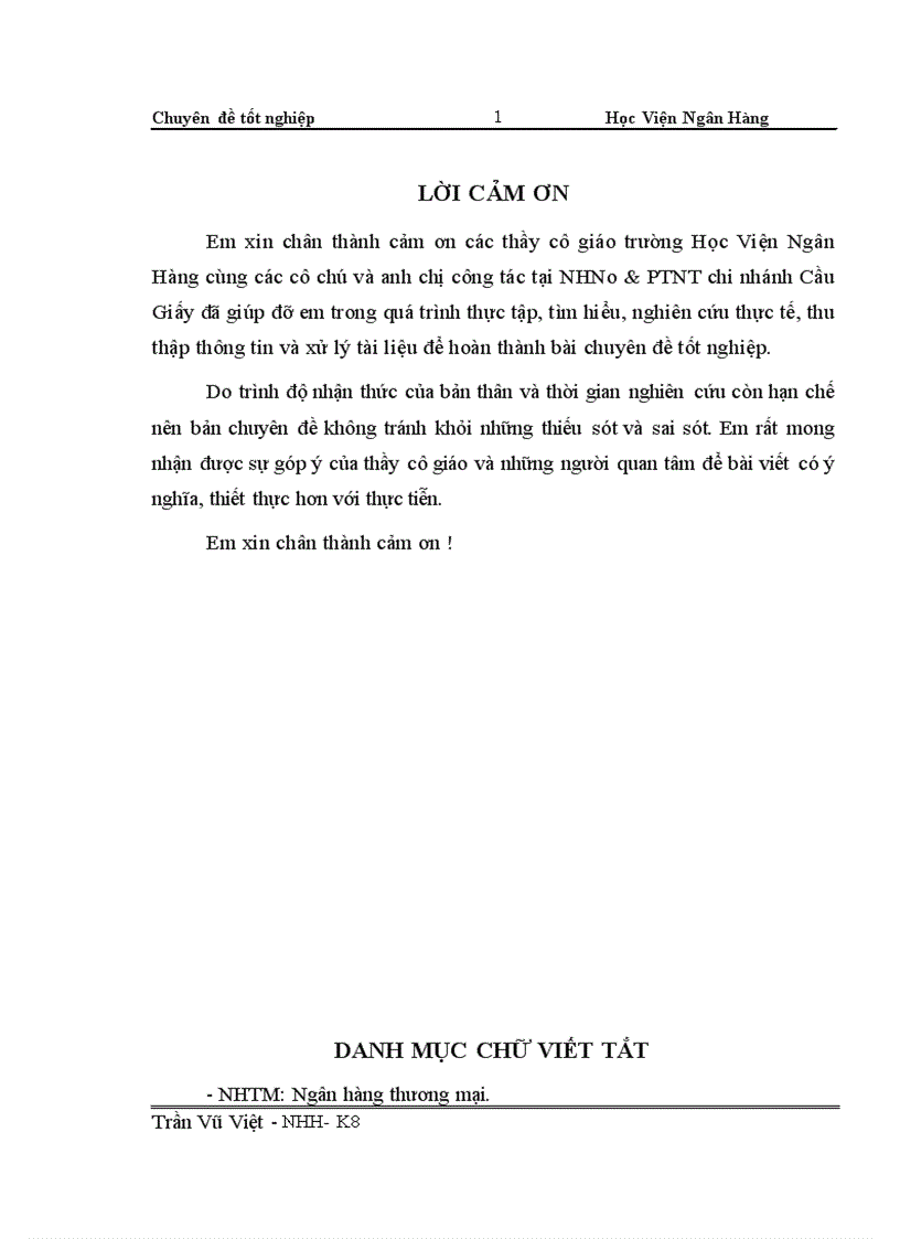 image for page Nâng cao chất lượng tín dụng tại NHNo &PTNT chi nhánh Cầu Giấy