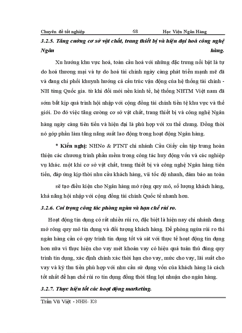 image for page Nâng cao chất lượng tín dụng tại NHNo &PTNT chi nhánh Cầu Giấy