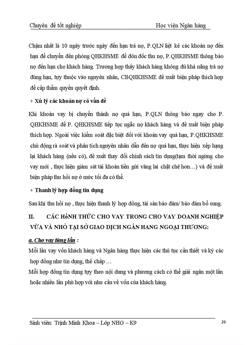 image for page Giải pháp nâng cao chất lượng tín dụng đối với các doanh nghiệp vừa và nhỏ tại sở giao dịch ngân hàng thương mại cổ phần ngoại thương