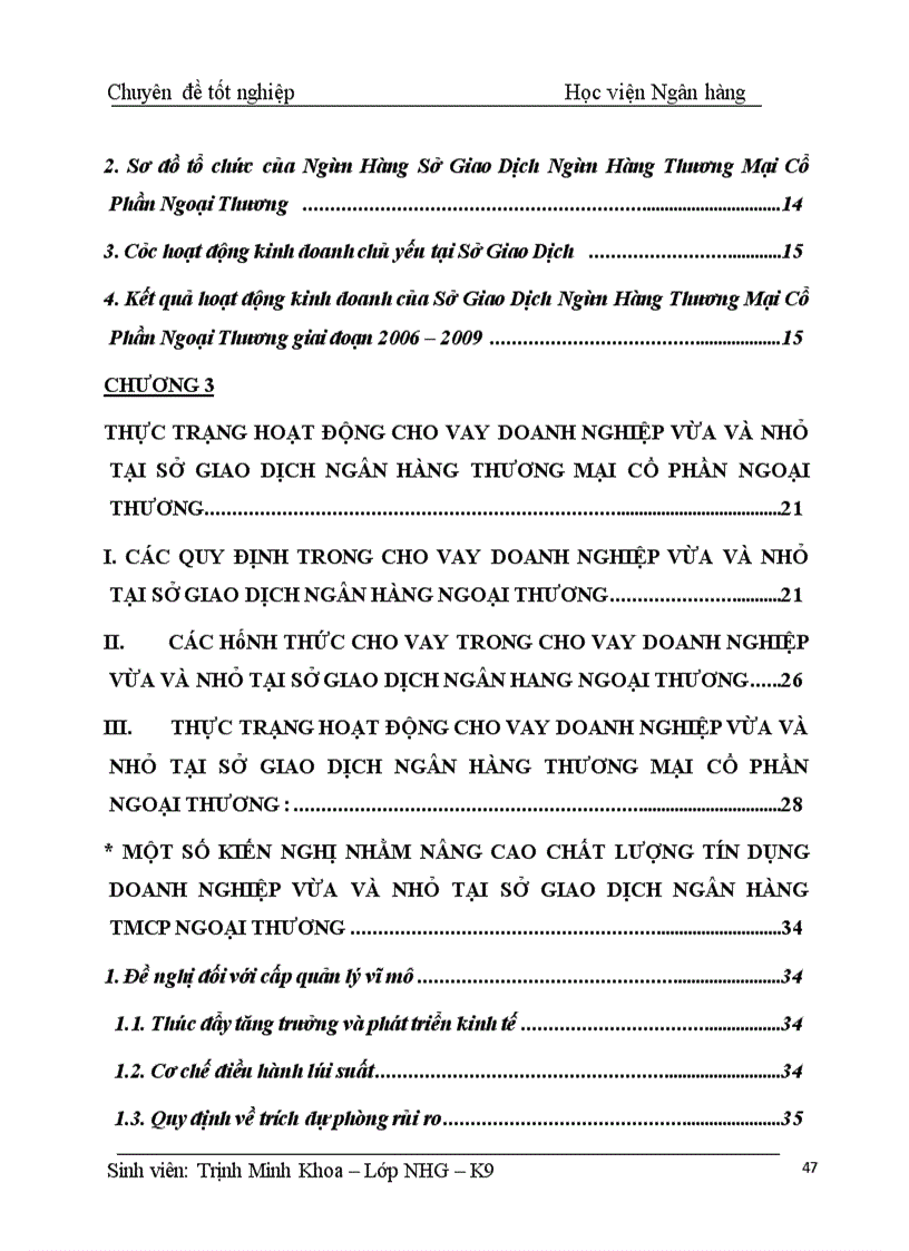 image for page Giải pháp nâng cao chất lượng tín dụng đối với các doanh nghiệp vừa và nhỏ tại sở giao dịch ngân hàng thương mại cổ phần ngoại thương