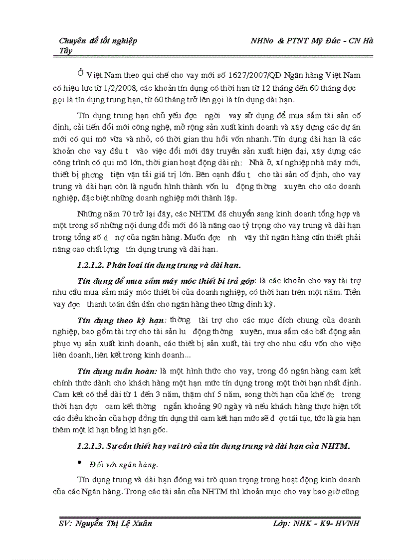 image for page Giải pháp nâng cao chất lượng tín dụng trung và dài hạn tại Chi nhánh NHNo & PTNT Mỹ Đức