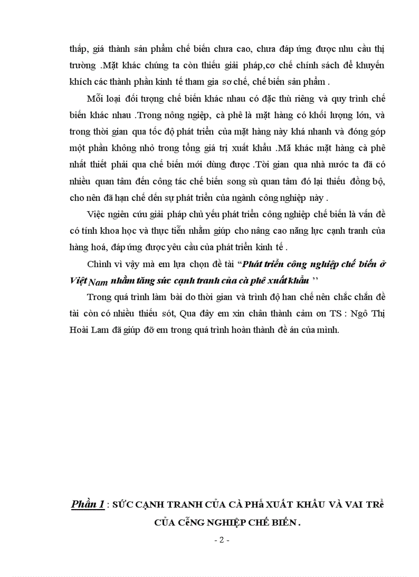 image for page Phát triển công nghiệp chế biến ở Việt Nam nhằm tăng sức cạnh tranh của cà phê xuất khẩu.