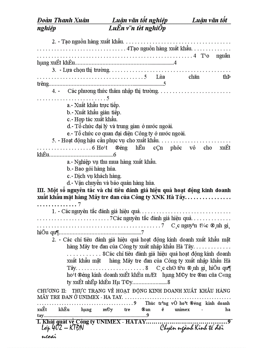 image for page Thực trạng và một số giải pháp nhằm thúc đẩy xuất khẩu hàng Mây tre đan của Công ty xuất nhập khẩu Hà Tây.