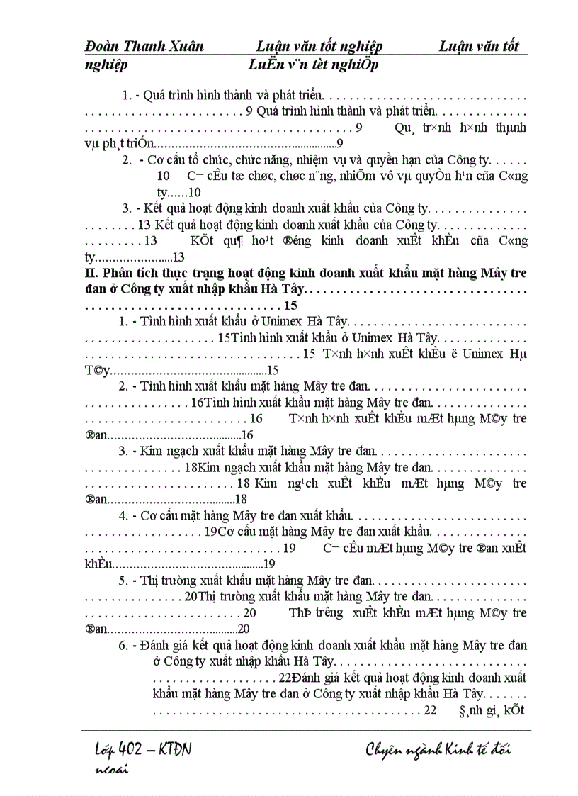 image for page Thực trạng và một số giải pháp nhằm thúc đẩy xuất khẩu hàng Mây tre đan của Công ty xuất nhập khẩu Hà Tây.
