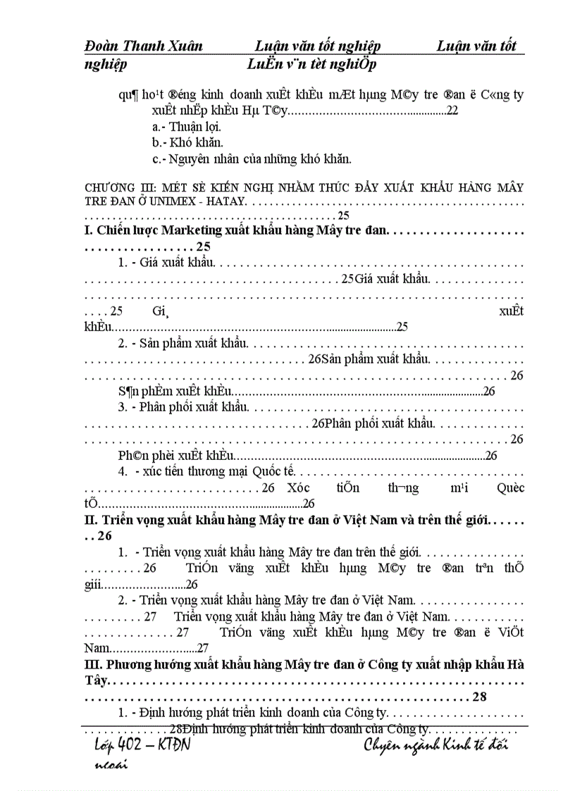 image for page Thực trạng và một số giải pháp nhằm thúc đẩy xuất khẩu hàng Mây tre đan của Công ty xuất nhập khẩu Hà Tây.