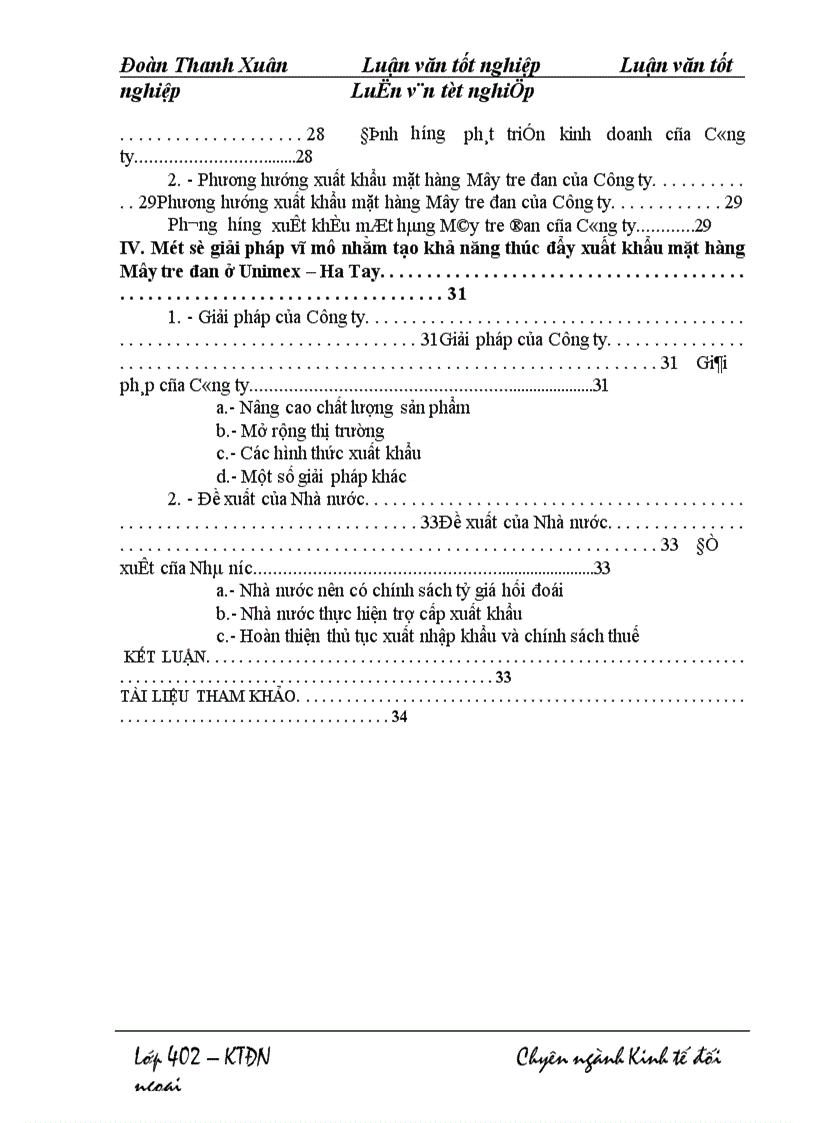 image for page Thực trạng và một số giải pháp nhằm thúc đẩy xuất khẩu hàng Mây tre đan của Công ty xuất nhập khẩu Hà Tây.