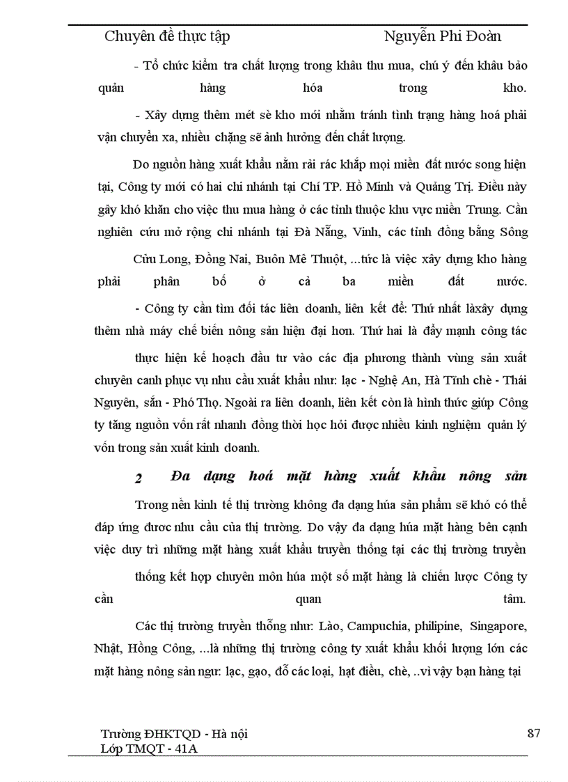 image for page Phương hướng và một số giải pháp đẩy mạnh xuất khẩu mặt hàng nông sản tại Công ty VILEXIM