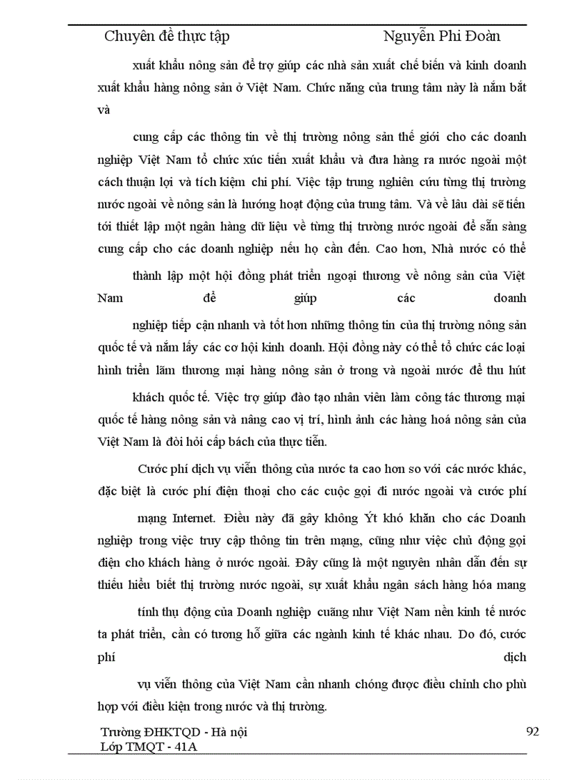 image for page Phương hướng và một số giải pháp đẩy mạnh xuất khẩu mặt hàng nông sản tại Công ty VILEXIM