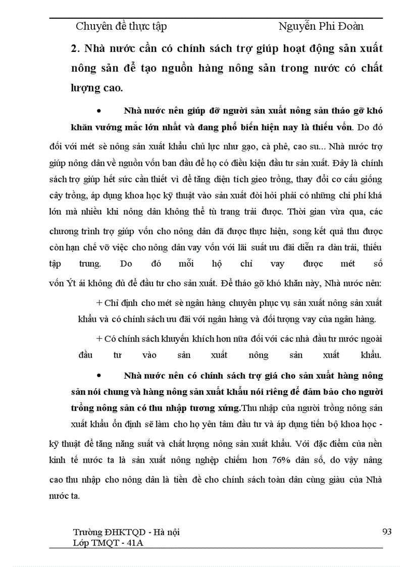 image for page Phương hướng và một số giải pháp đẩy mạnh xuất khẩu mặt hàng nông sản tại Công ty VILEXIM