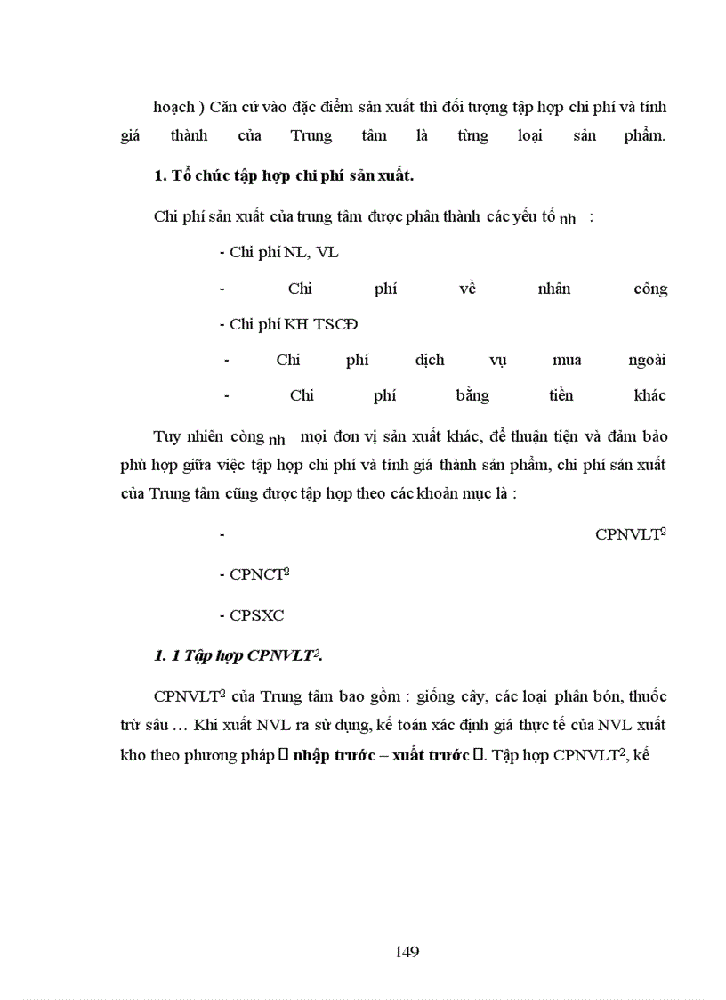 image for page Kế toán tập hợp chi phí và tính giá thành tại Trung tâm giống cây trồng Hưng Yên