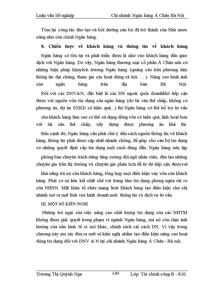 image for page Nâng cao chất lượng tín dụng đối với DNV&N tại Ngân hàng á Châu- Chi nhánh Hà Nội