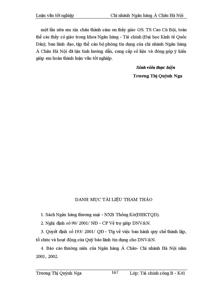 image for page Nâng cao chất lượng tín dụng đối với DNV&N tại Ngân hàng á Châu- Chi nhánh Hà Nội