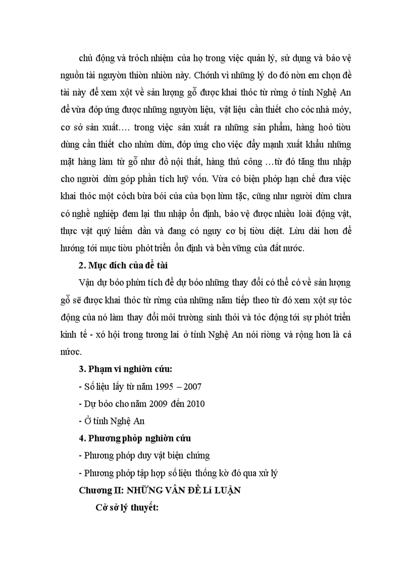 image for page Vận dự báo phân tích để dự báo những thay đổi có thể có về sản lượng gỗ sẽ được khai thác từ rừng ở tỉnh Nghệ An