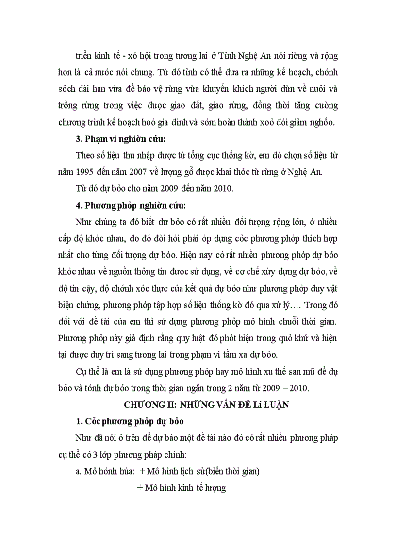 image for page Vận dự báo phân tích để dự báo những thay đổi có thể có về sản lượng gỗ sẽ được khai thác từ rừng ở tỉnh Nghệ An