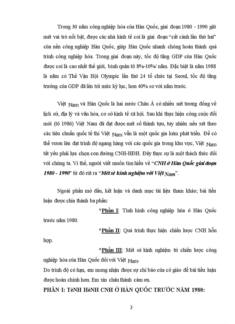 image for page Công nghiệp hóa ở Hàn Quốc giai đoạn 1980-1990 từ đó rút ra kinh nghiệm với Việt Nam
