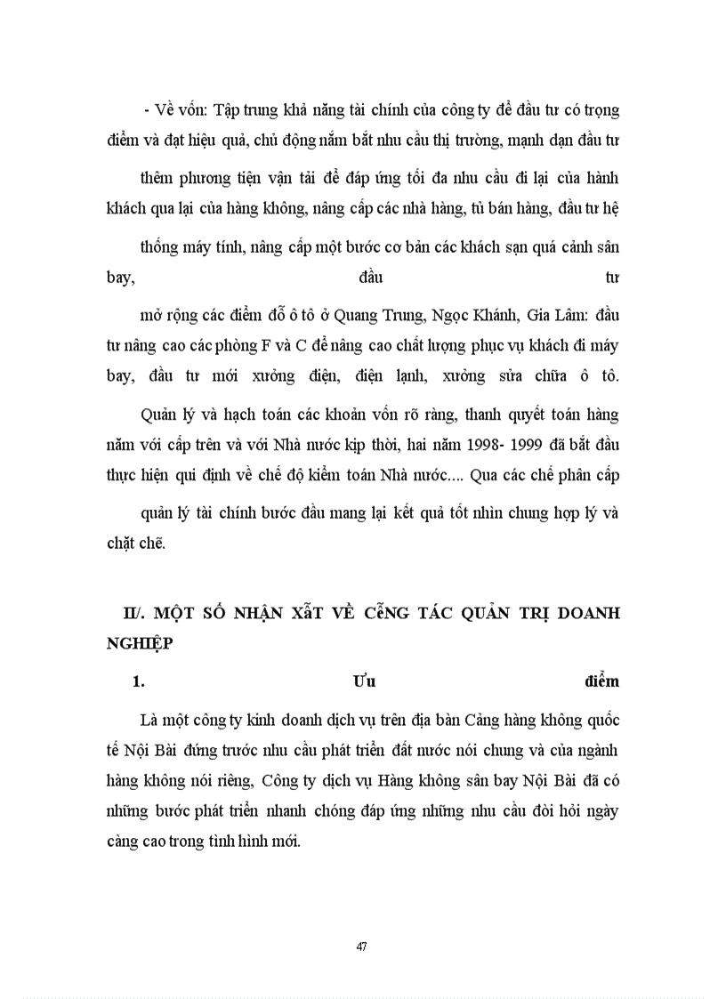 image for page Thực trạng hoạt động sản xuất kinh doanh của Công ty dịch vụ Hàng Không sân bay Nội Bài