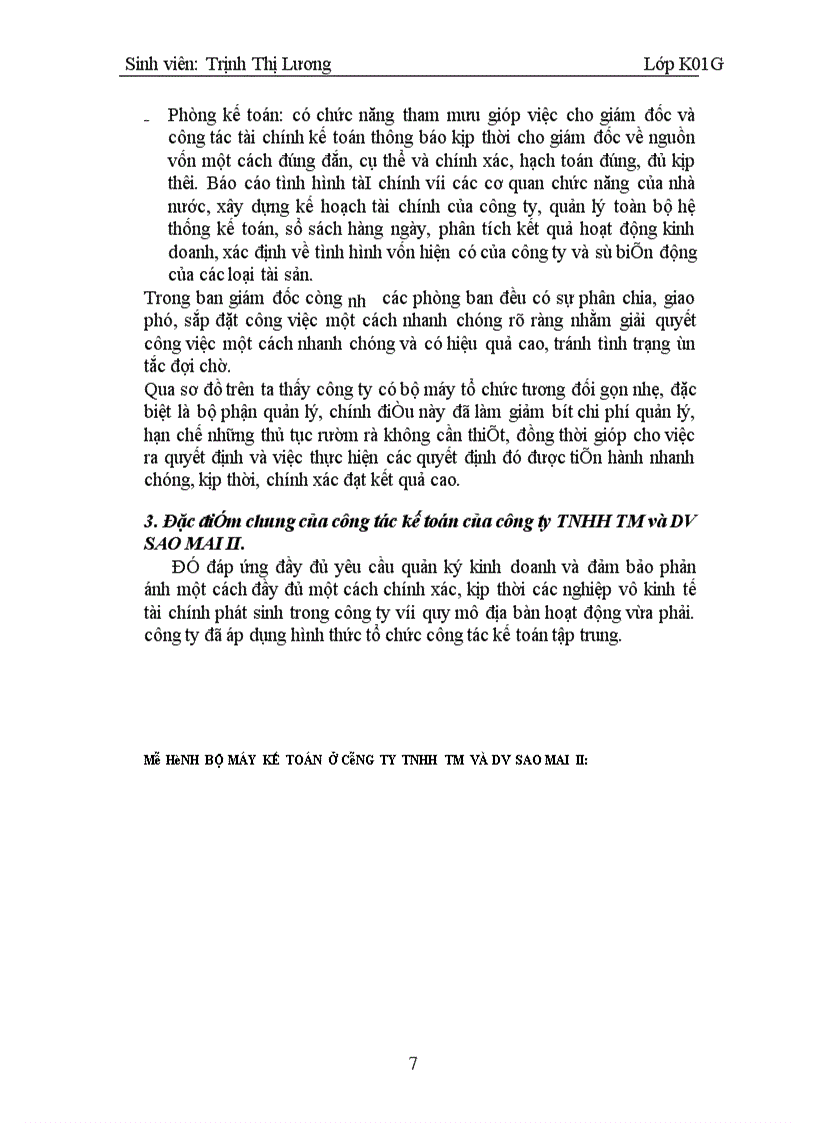 image for page Tình hình thực tế vè công tác kế toán tại cônng ty tnhh tm và dv sao mai II