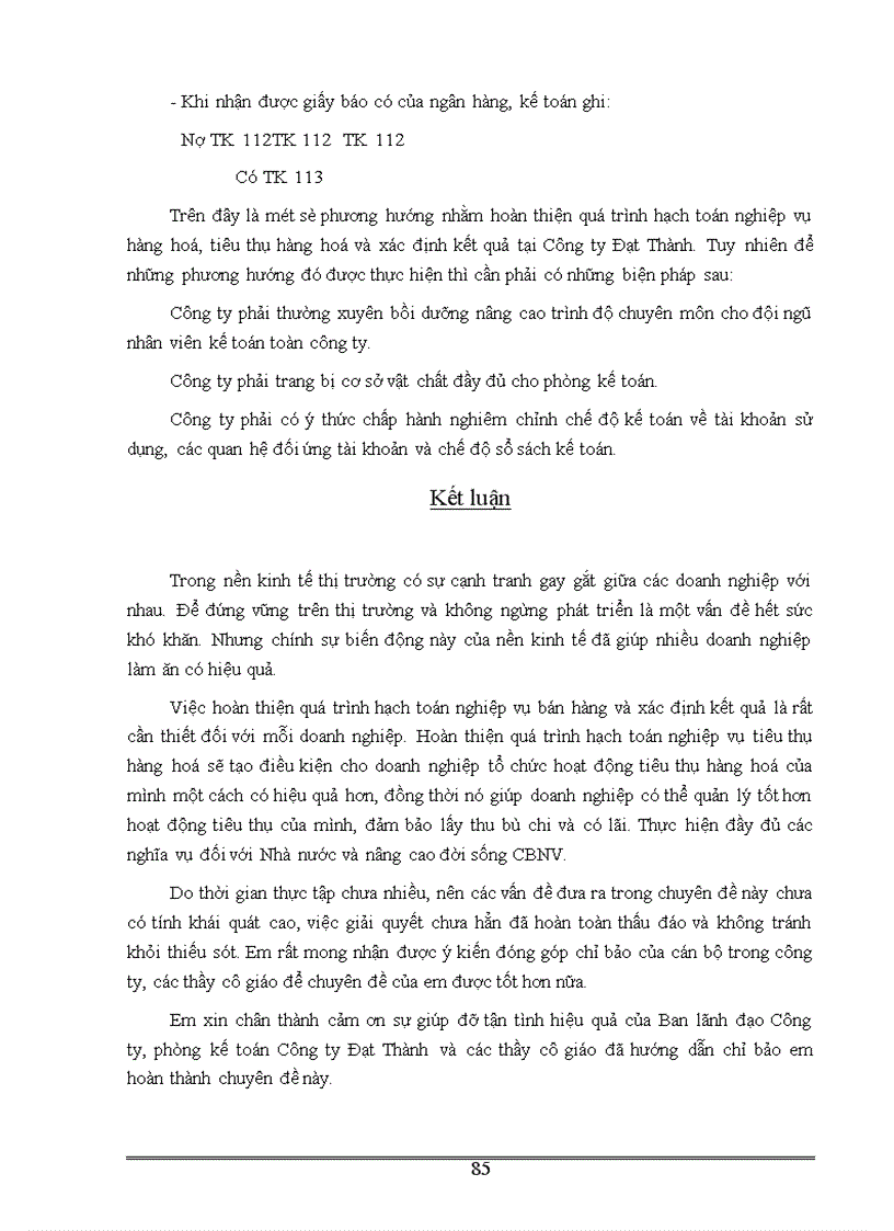 image for page Tình hình thực tế về kế toán bán hàng tại Công ty Đạt Thành