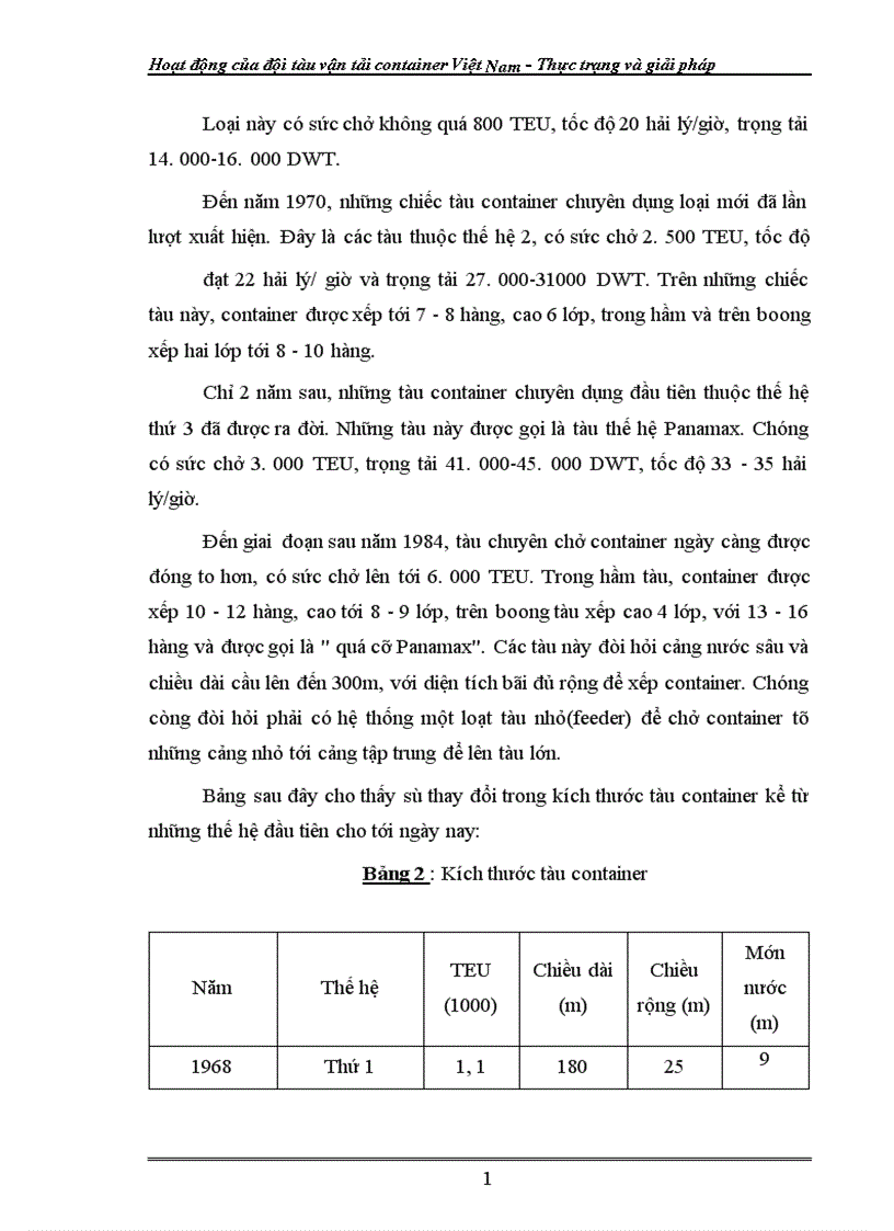 image for page Hoạt động của đội tàu vận tải container Việt Nam - Thực trạng và giải pháp