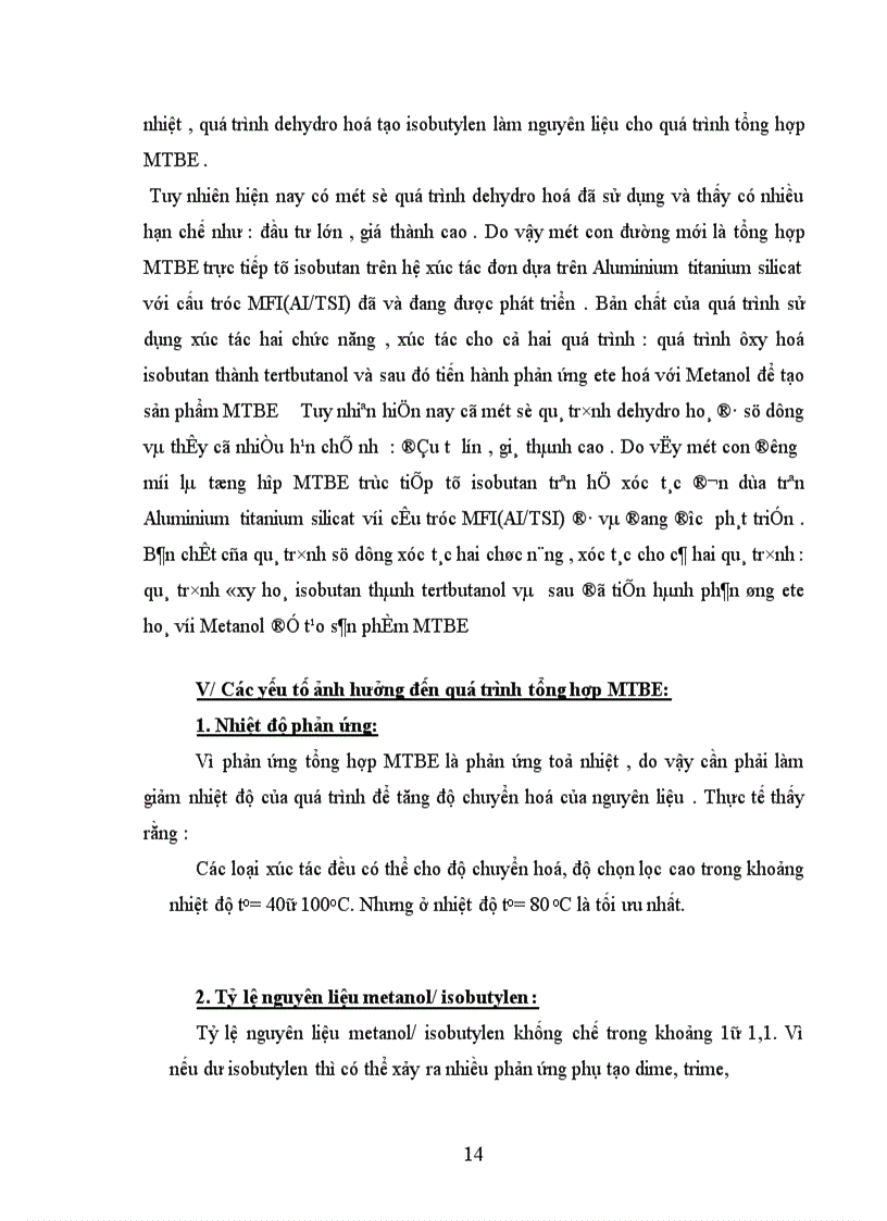 image for page Công nghệ sản xuất MTBE