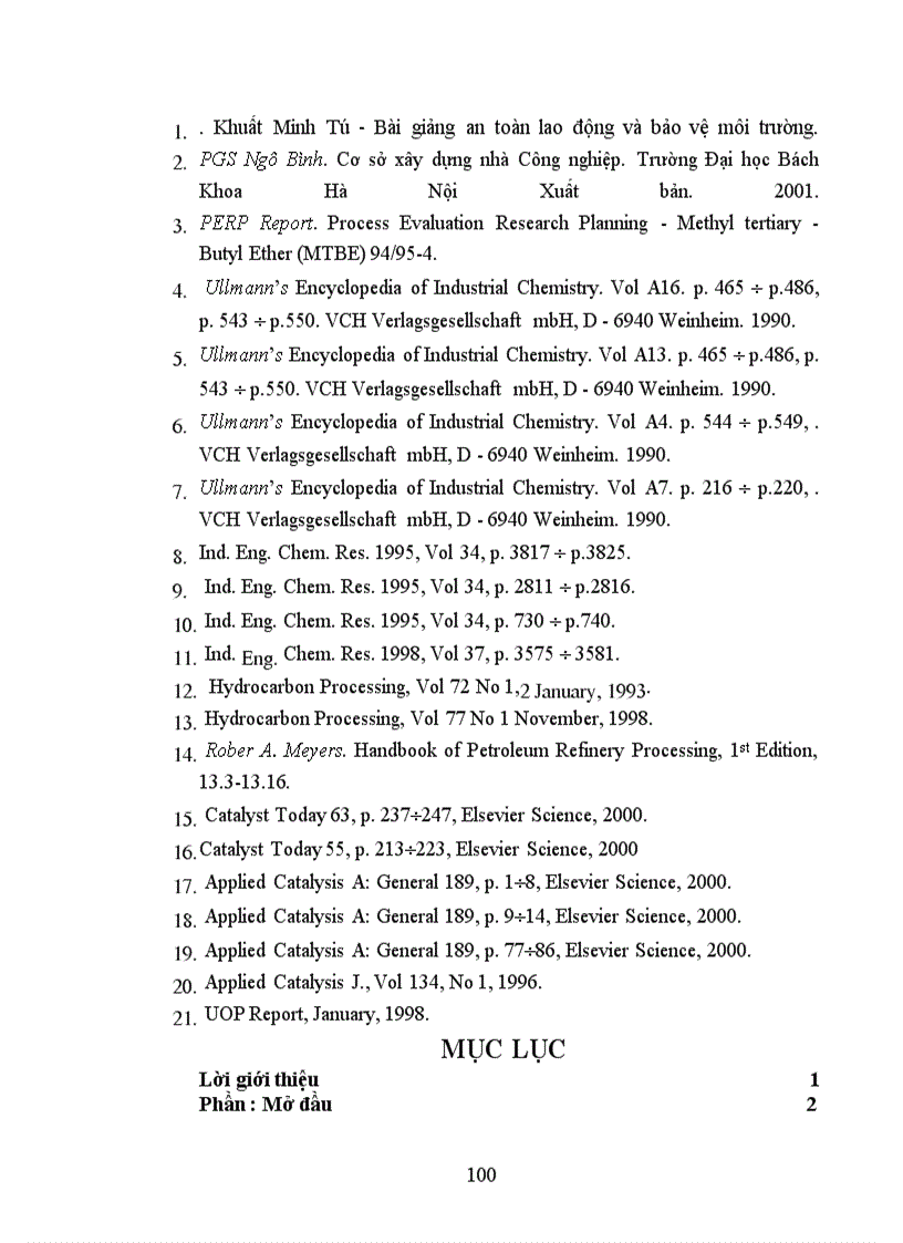 image for page Công nghệ sản xuất MTBE