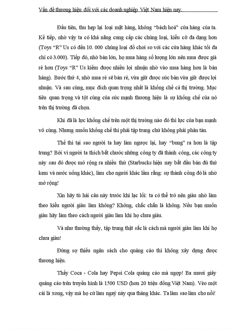 image for page Vấn đề thương hiệu đối với các doanh nghiệp Việt Nam hiện nay