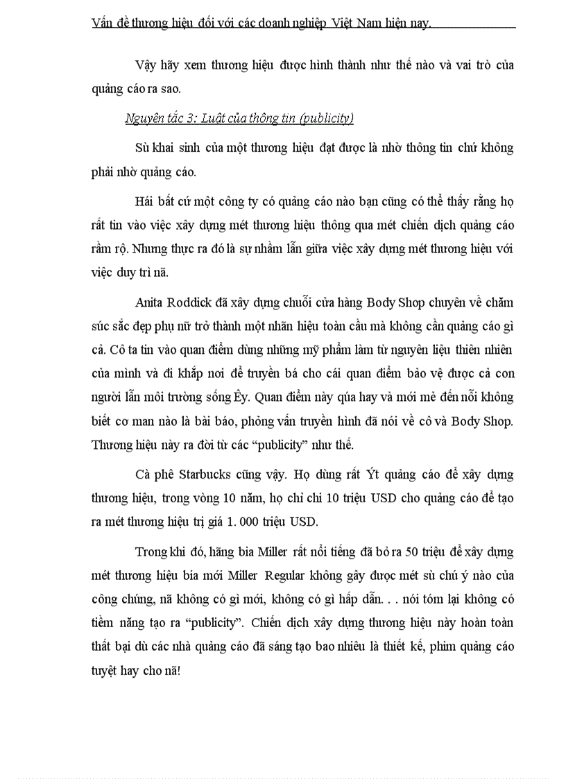 image for page Vấn đề thương hiệu đối với các doanh nghiệp Việt Nam hiện nay