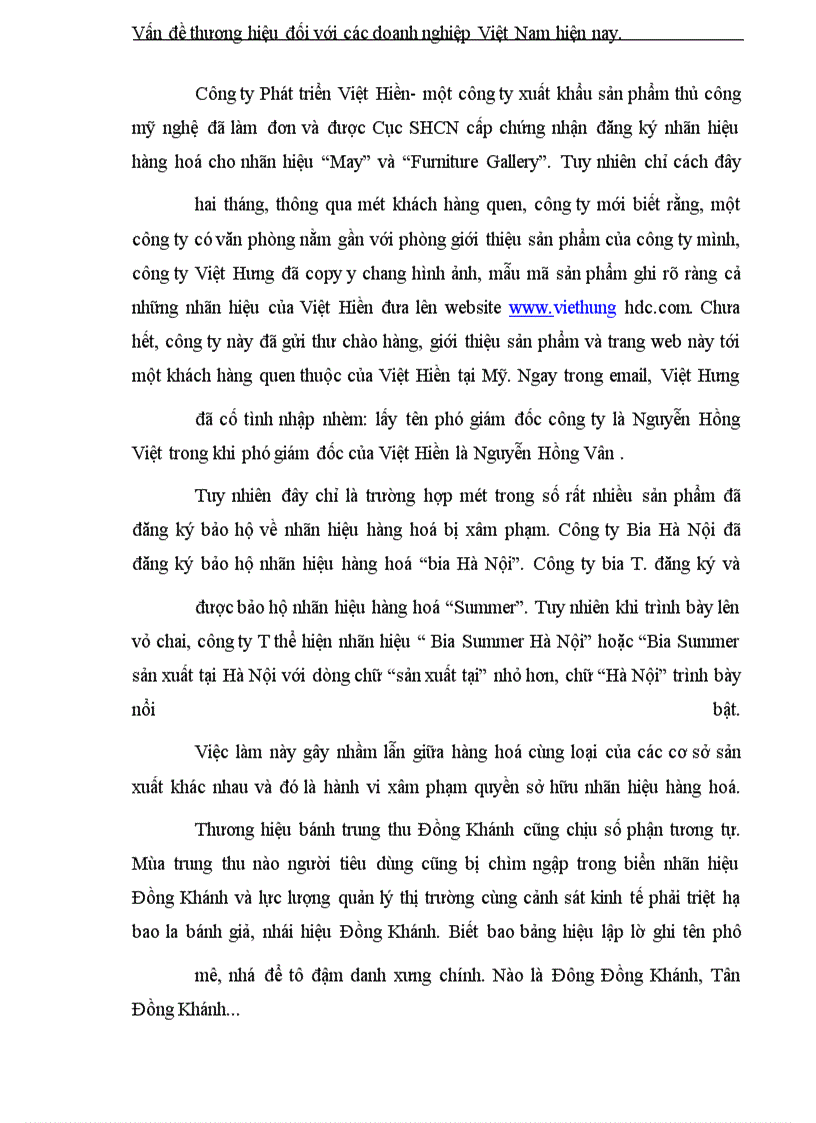 image for page Vấn đề thương hiệu đối với các doanh nghiệp Việt Nam hiện nay