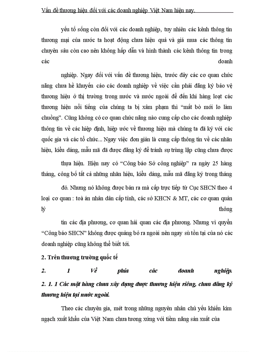 image for page Vấn đề thương hiệu đối với các doanh nghiệp Việt Nam hiện nay