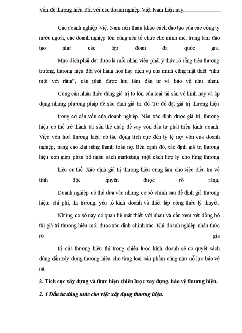 image for page Vấn đề thương hiệu đối với các doanh nghiệp Việt Nam hiện nay