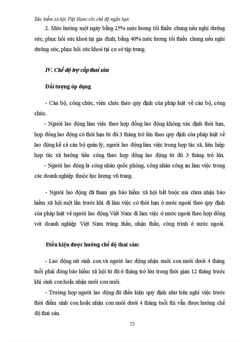 image for page An Sinh Xã Hội Bảo hiểm xã hội Việt Nam: các chế độ ngắn hạn