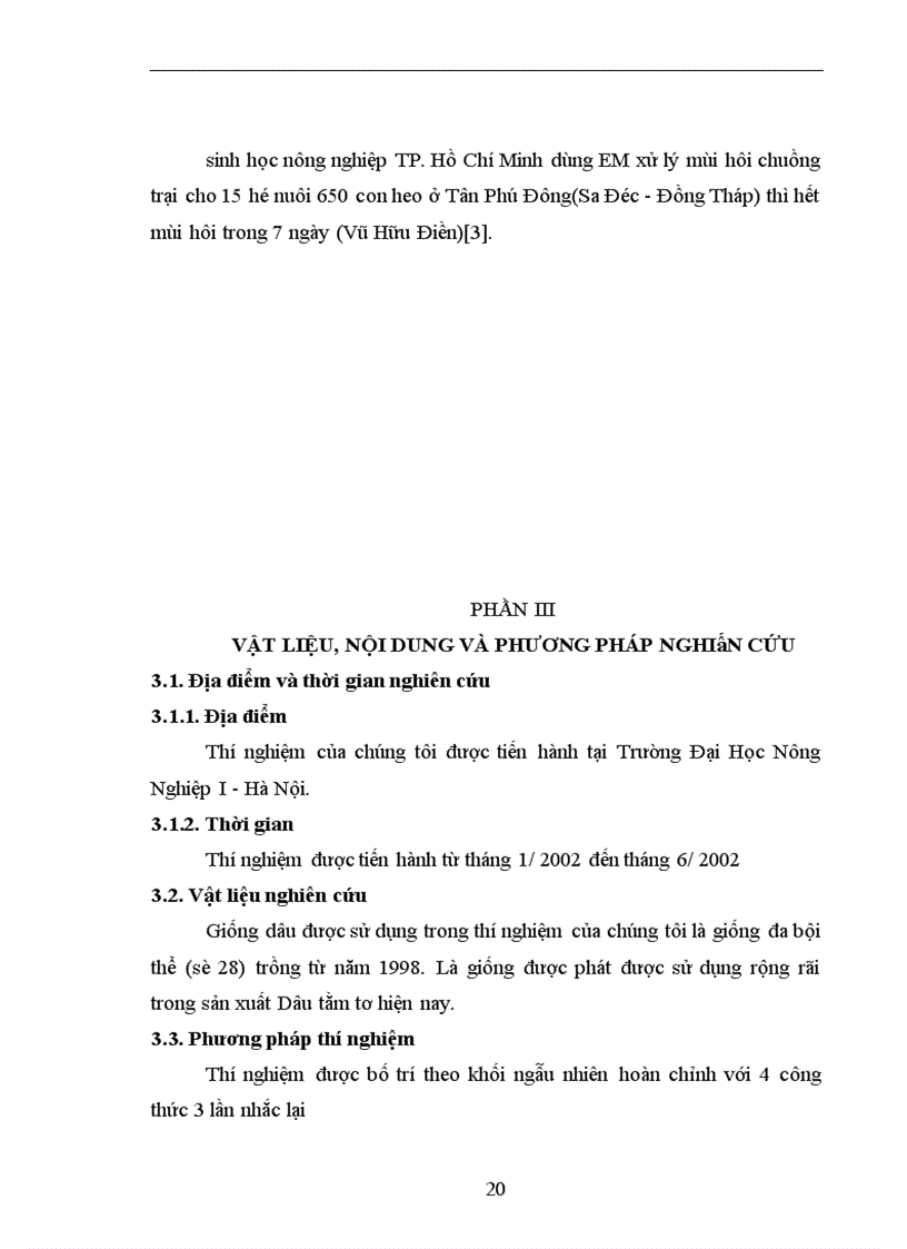 image for page Nghiên cứu ảnh hưởng của chế phẩm vi sinh vật EM(Effective Micoorgamisms) đến sinh trưởng, phát triển, năng suất và phẩm chất dâu đốn sát vụ Đông