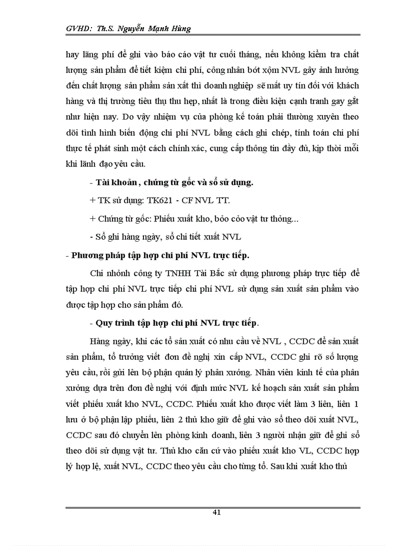 image for page Công tác quản lí chi phí và giá thành tại công ty TNHH Tài Bắc