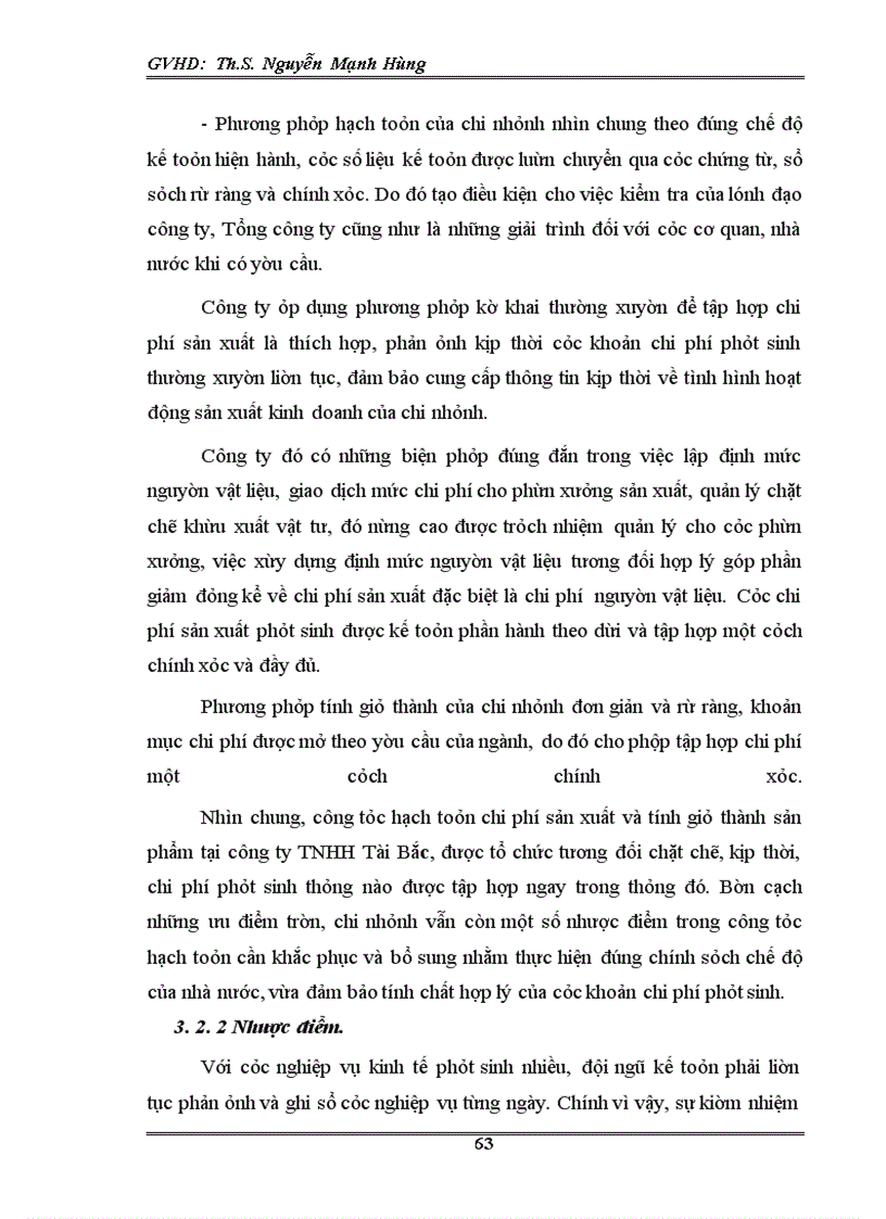 image for page Công tác quản lí chi phí và giá thành tại công ty TNHH Tài Bắc