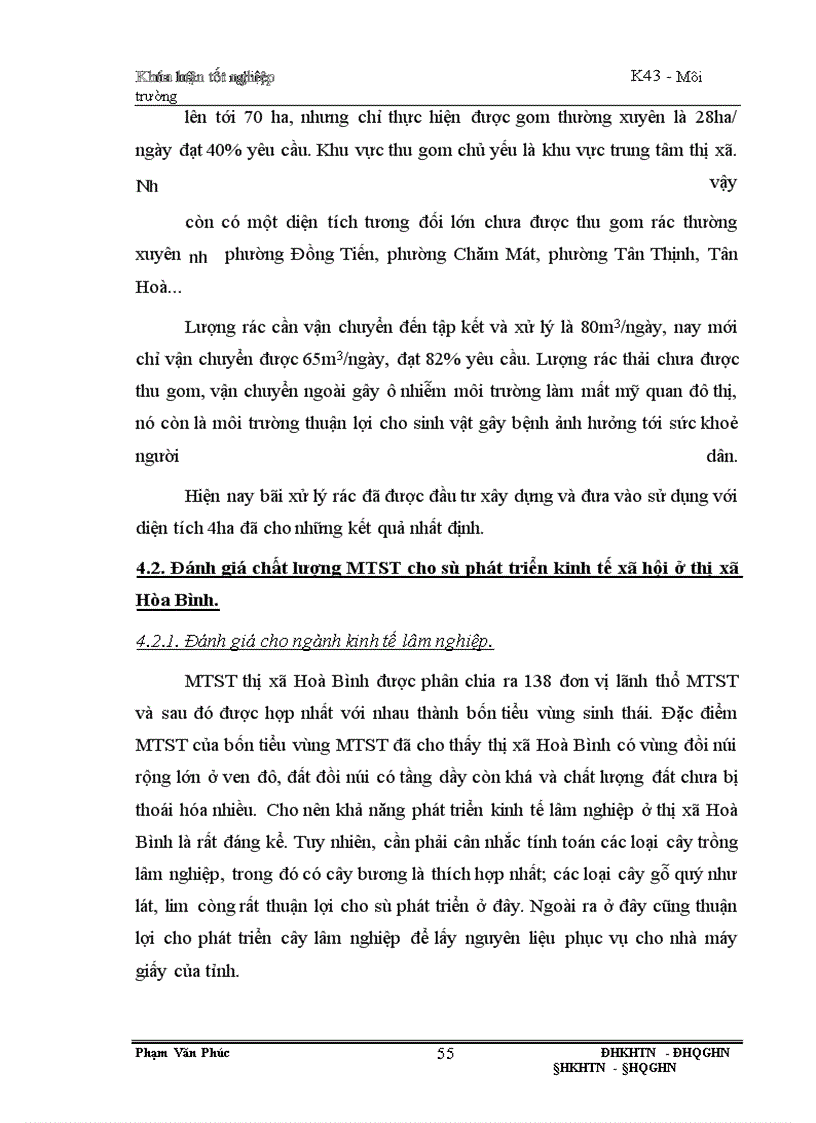 image for page Thành lập bản đồ môi trường sinh thái thị xã Hoà Bình