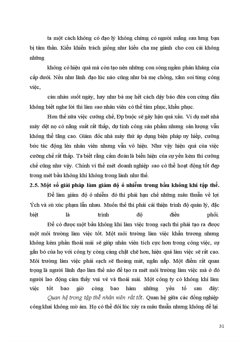 image for page Tác động làm ô nhiễm bầu không khí tập thể của điều phối hoạt động của doanh nghiệp yếu kém
