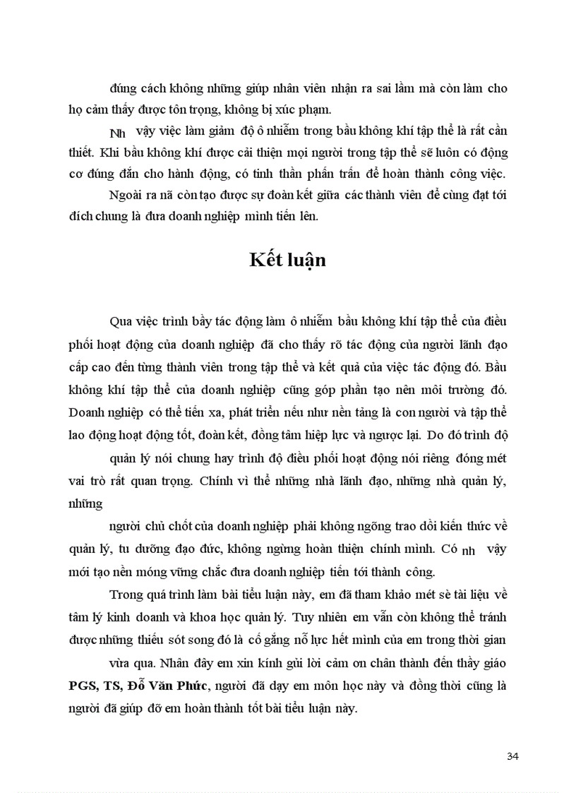 image for page Tác động làm ô nhiễm bầu không khí tập thể của điều phối hoạt động của doanh nghiệp yếu kém