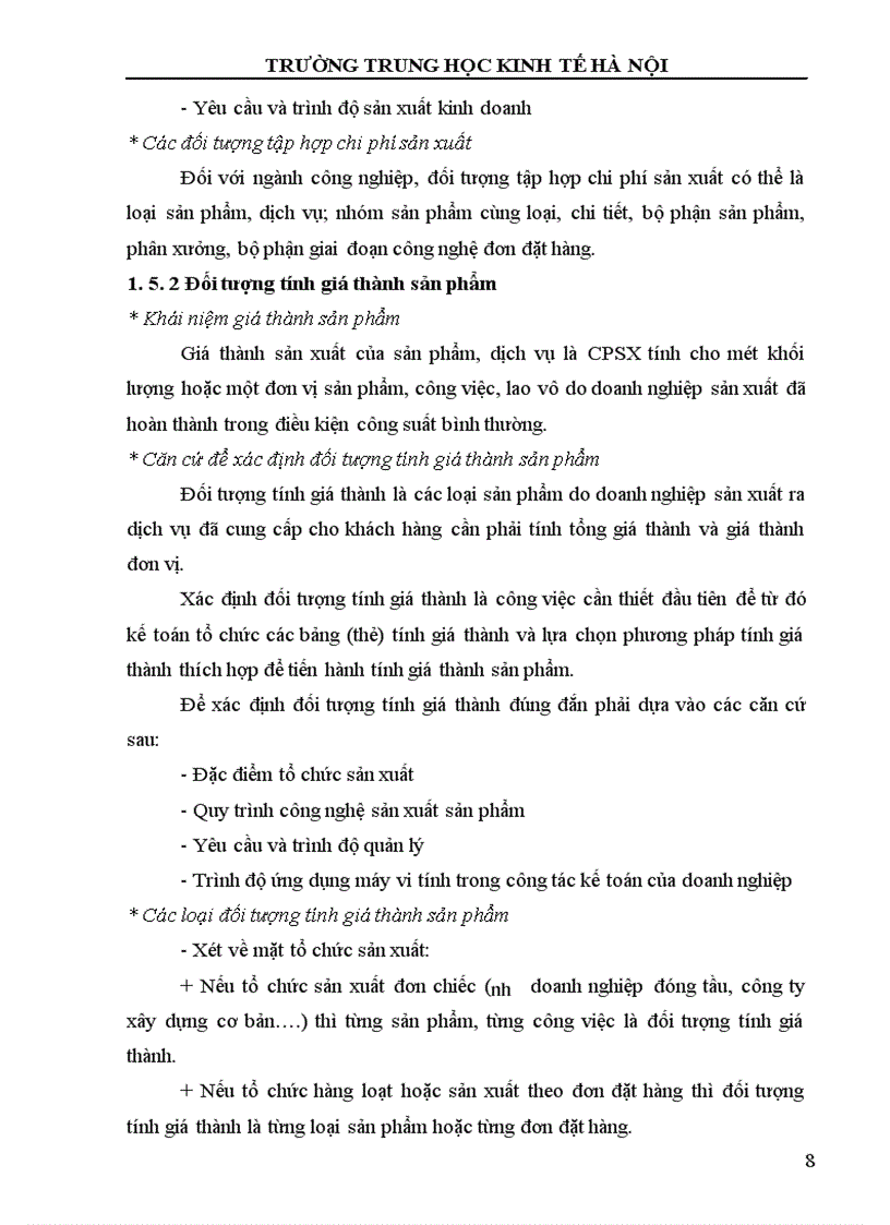 image for page Kế toán chi phí sản xuất và tính giá thành sản phẩm ở Xí nghiệp Cơ khí 79 - Nhà máy Cơ khí chính xác 11 - Tổng cục Công nghiệp Quốc phòng - Bộ Quốc phòng