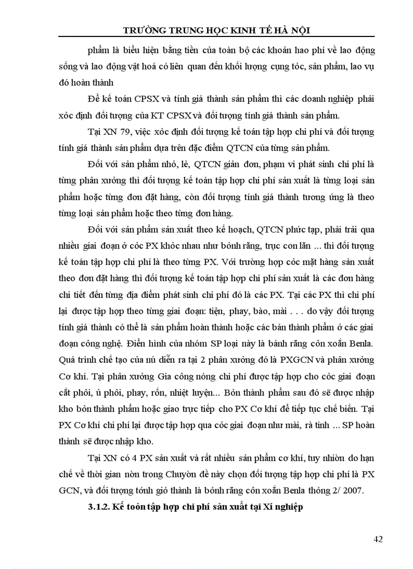 image for page Kế toán chi phí sản xuất và tính giá thành sản phẩm ở Xí nghiệp Cơ khí 79 - Nhà máy Cơ khí chính xác 11 - Tổng cục Công nghiệp Quốc phòng - Bộ Quốc phòng