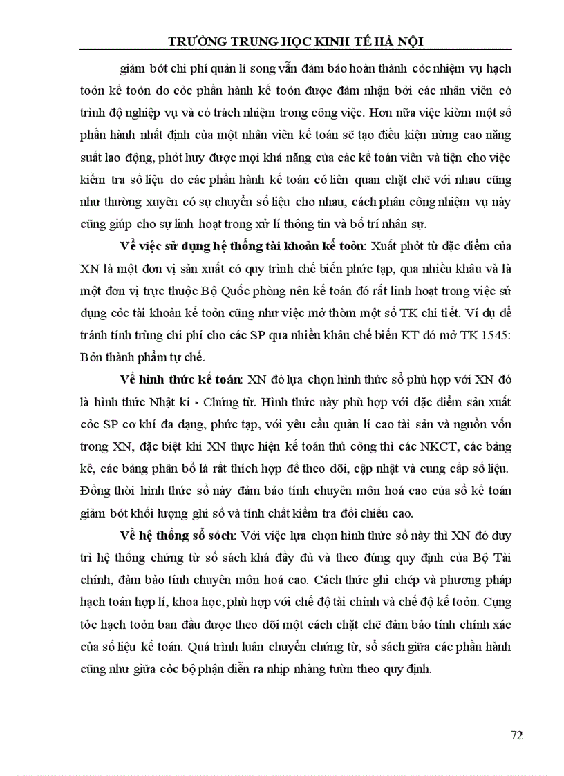 image for page Kế toán chi phí sản xuất và tính giá thành sản phẩm ở Xí nghiệp Cơ khí 79 - Nhà máy Cơ khí chính xác 11 - Tổng cục Công nghiệp Quốc phòng - Bộ Quốc phòng