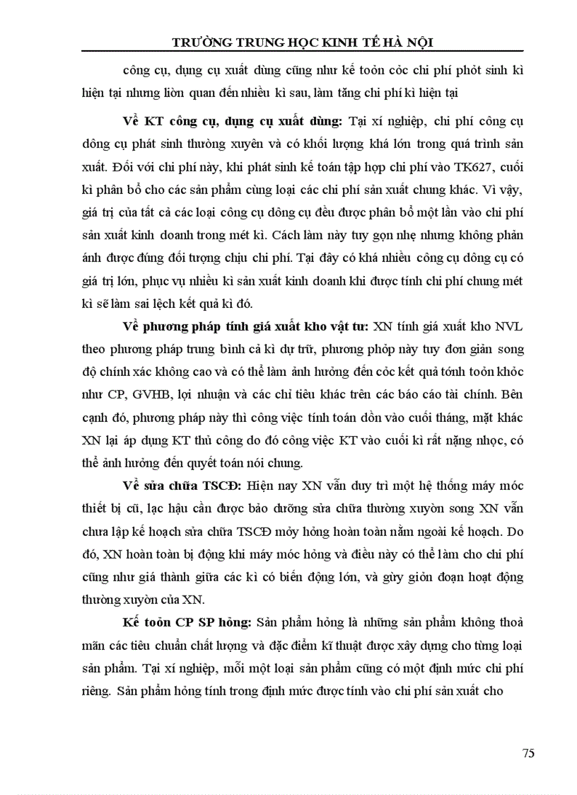image for page Kế toán chi phí sản xuất và tính giá thành sản phẩm ở Xí nghiệp Cơ khí 79 - Nhà máy Cơ khí chính xác 11 - Tổng cục Công nghiệp Quốc phòng - Bộ Quốc phòng