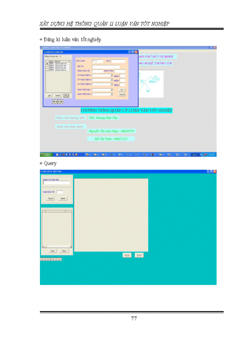 image for page Xây dựng hệ thống quản lý Luận văn tốt nghiệp