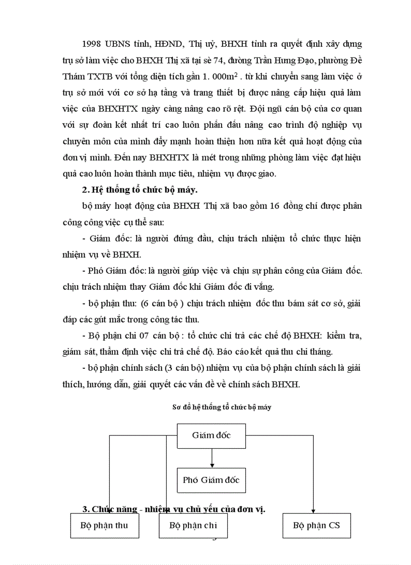 Những vấn đề chung về tình hình, kết quả hoạt động ở bảo hiểm xã hội thị xã thái bình