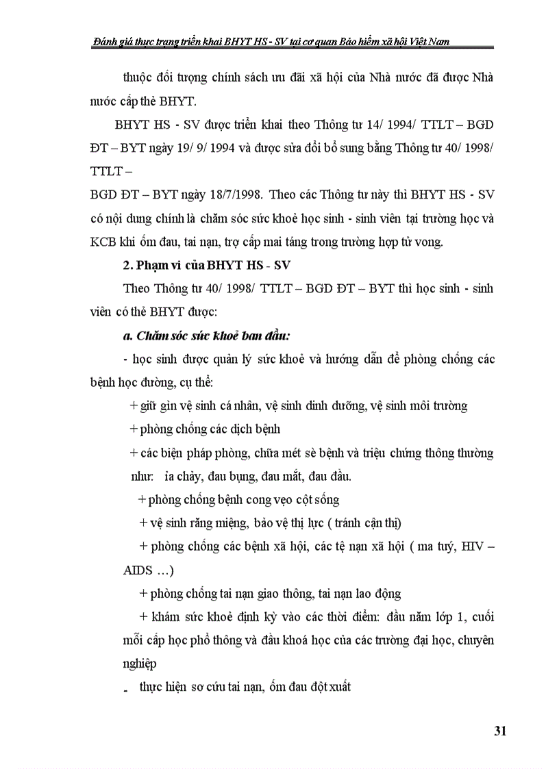 image for page Đánh giá thực trạng triển khai bảo hiểm y tế học sinh - sinh viên tại cơ quan Bảo hiểm xã hội Việt Nam