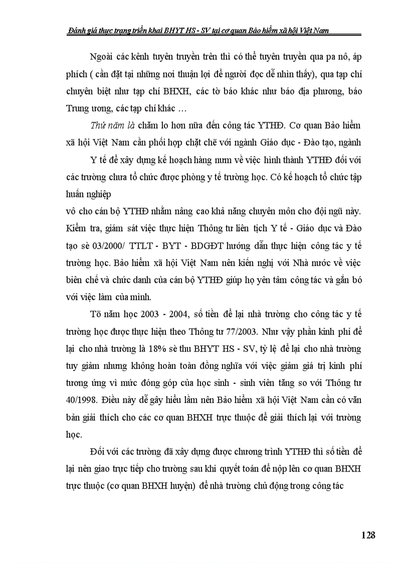 image for page Đánh giá thực trạng triển khai bảo hiểm y tế học sinh - sinh viên tại cơ quan Bảo hiểm xã hội Việt Nam